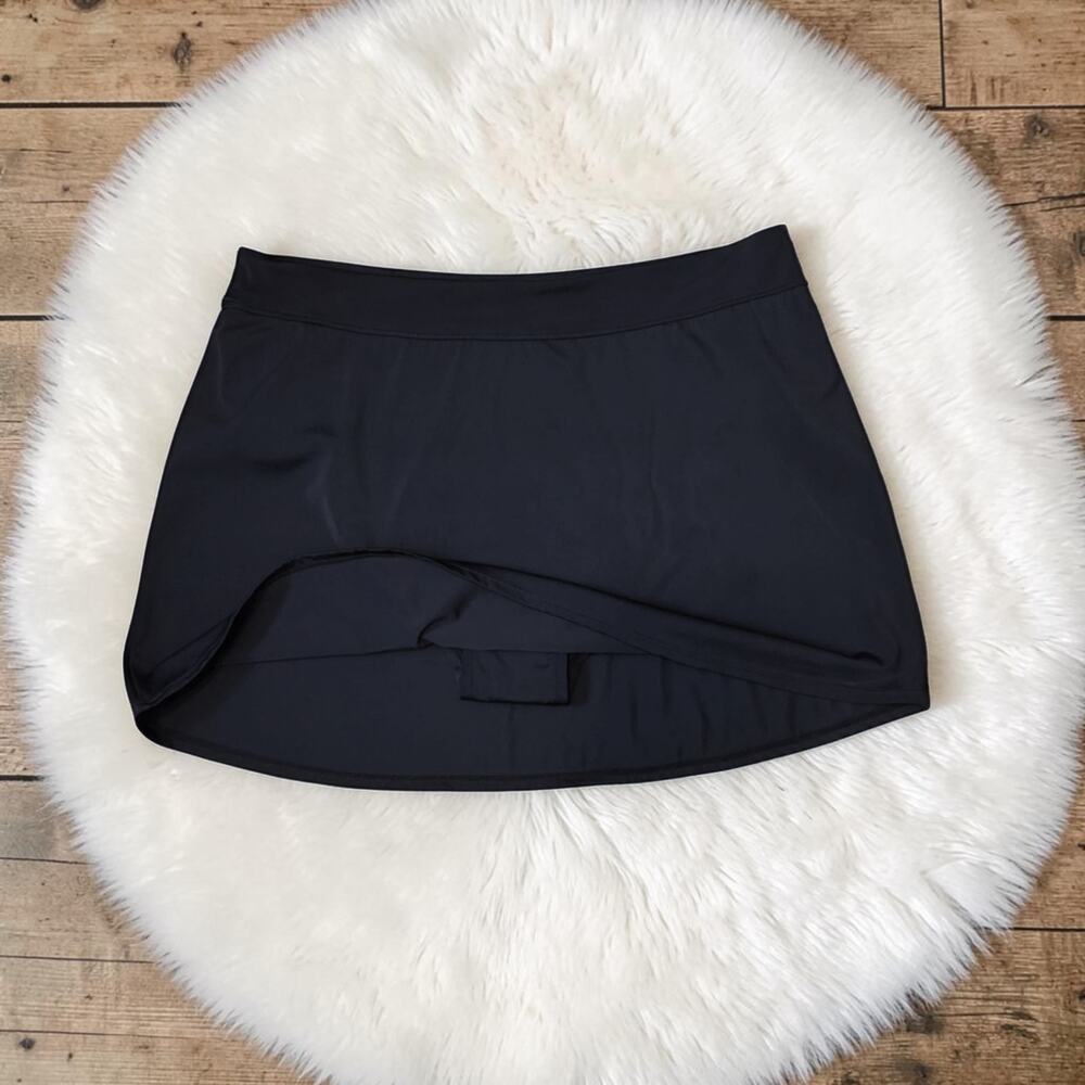 Designer  Black Swim Skirt With  Attached Bottoms Swimsuit 14